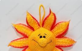 Вязаное солнышко крючком Игрушки крючком с описанием и схемами солнце